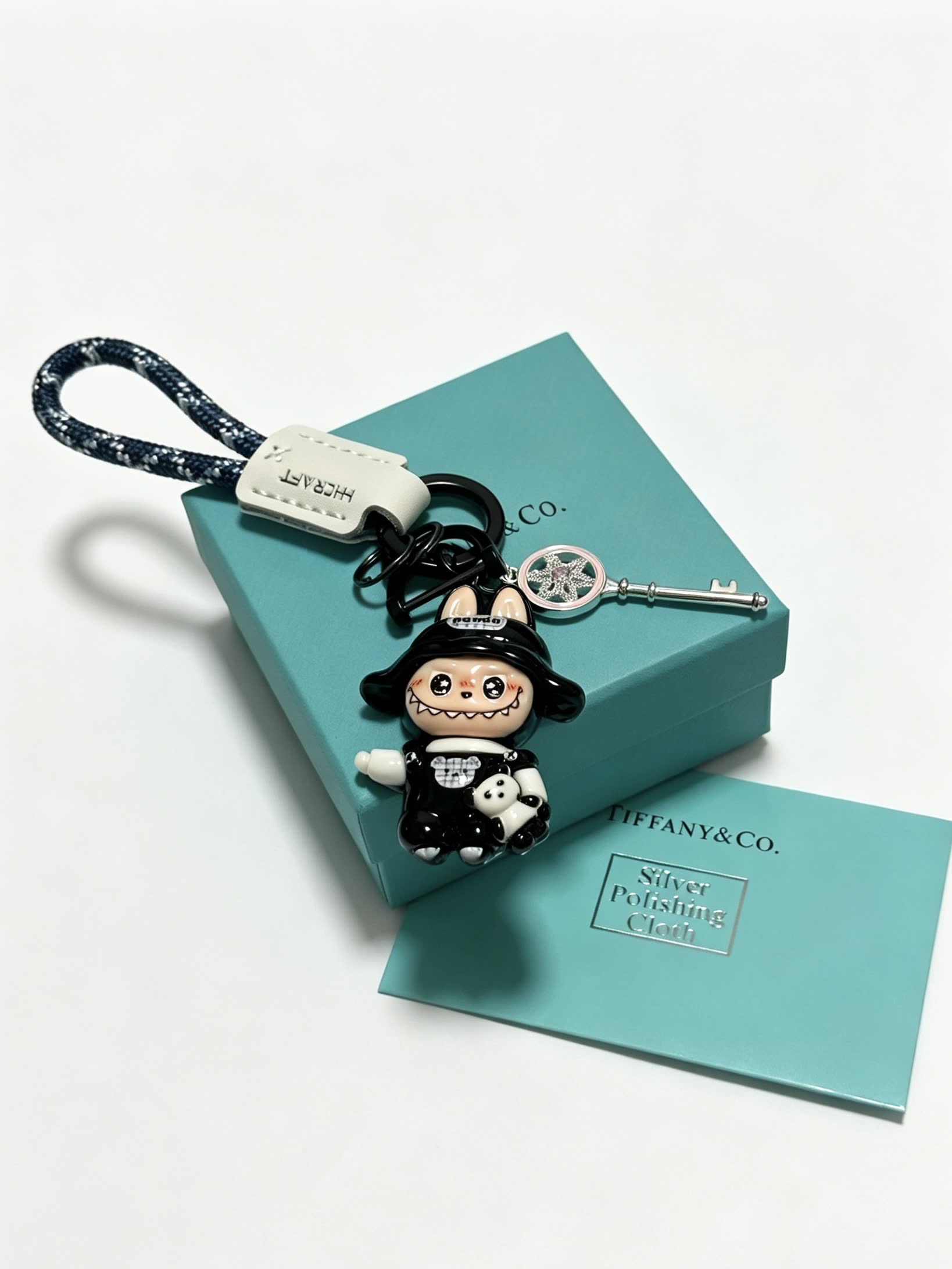 Tiffany & Co. Silver Polishing Cloth with Keychain